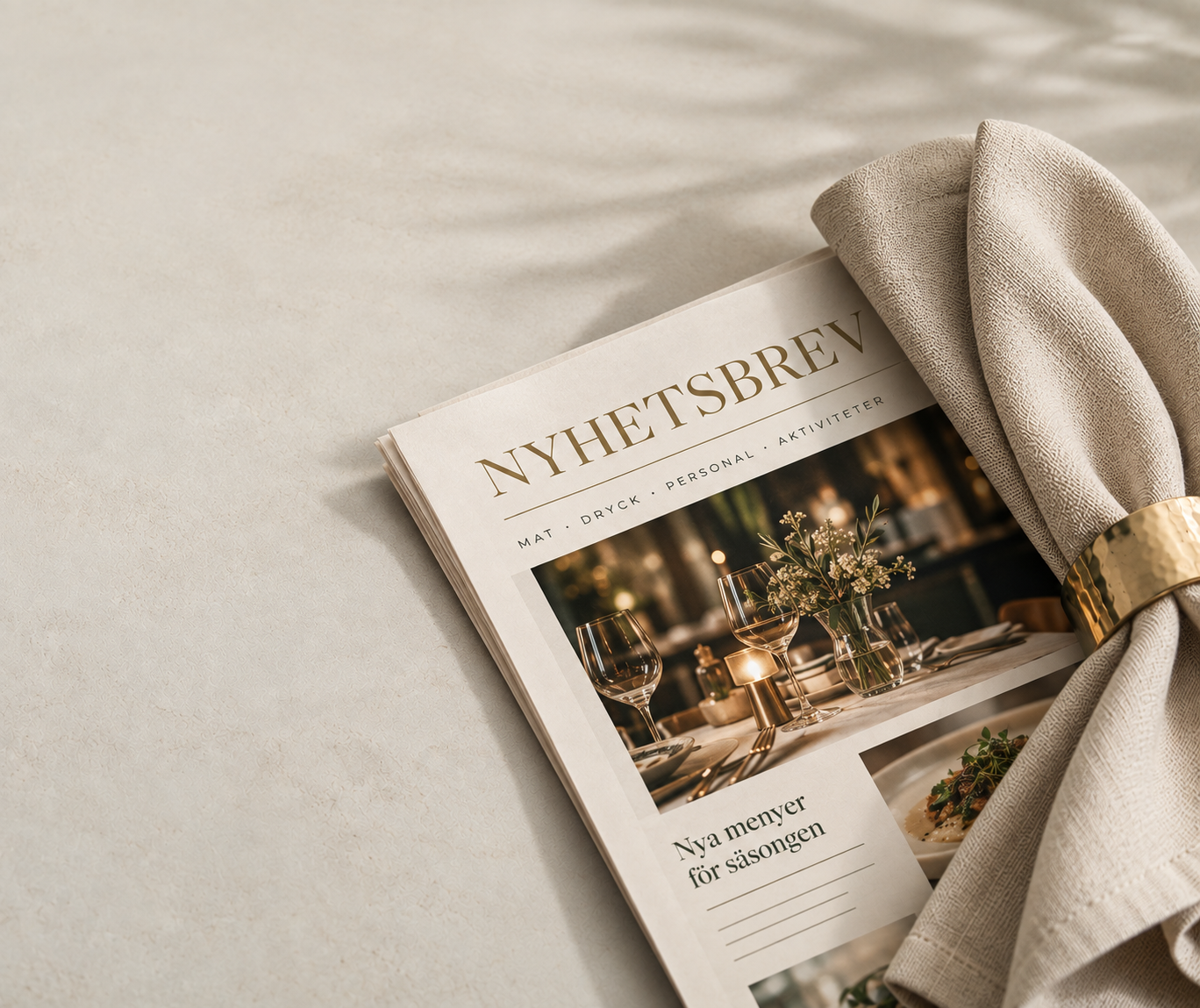 Nyhetsbrev med restaurangens information